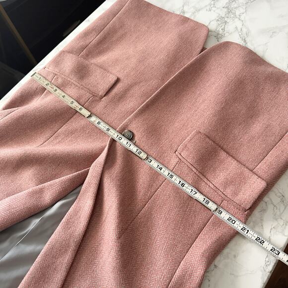 NWOT LOFT Blush Herringbone Longline Wool Blend Blazer women's plus size 16 - Picture 15 of 16